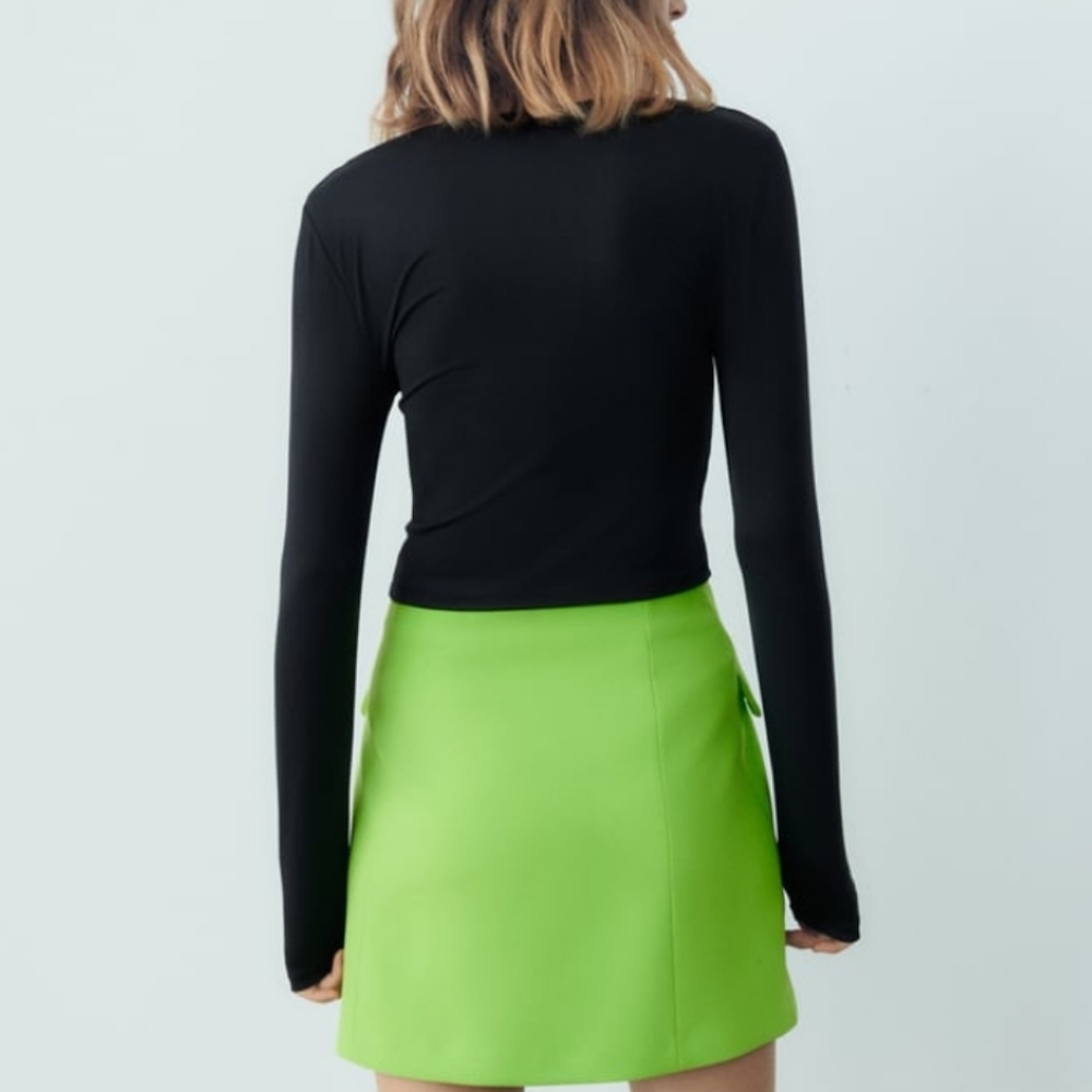 NWT Zara Ruched Elasticized Top - Picture 4 of 7